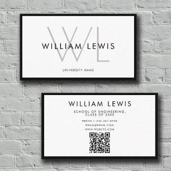 Graduate Student Modern Minimalist QR Code