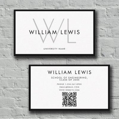 Graduate Student Modern Minimalist QR Code