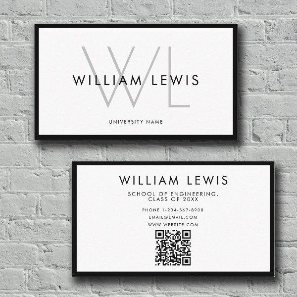 Graduate Student Modern Minimalist QR Code