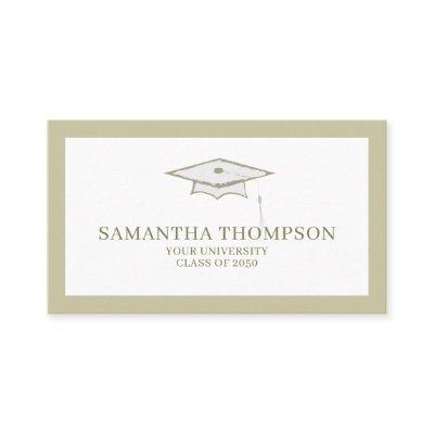 Graduate Student University Graduation Cap Gold