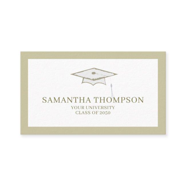 Graduate Student University Graduation Cap Gold