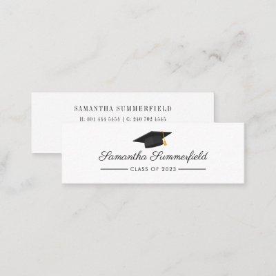 Graduation 2024 Name Modern Script Contact Calling Card