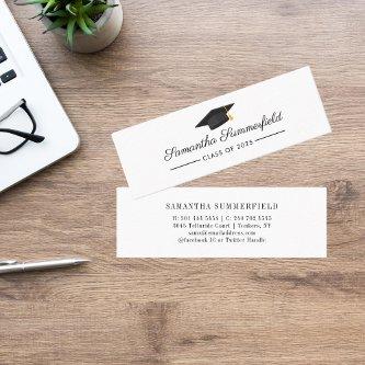Graduation 2025 Name Modern Script Contact Calling Card