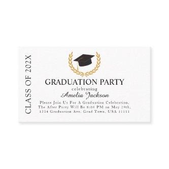 Graduation Announcement After Party Insert Cards