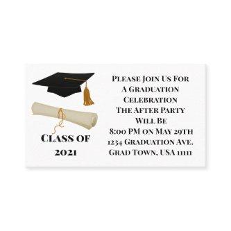 Graduation Announcement After Party Insert Cards