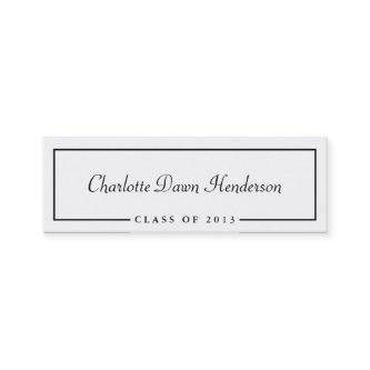 Graduation announcement name card border Class of