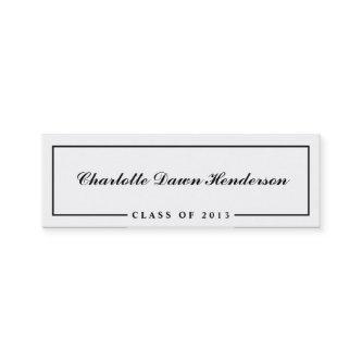 Graduation announcement name card border Class of