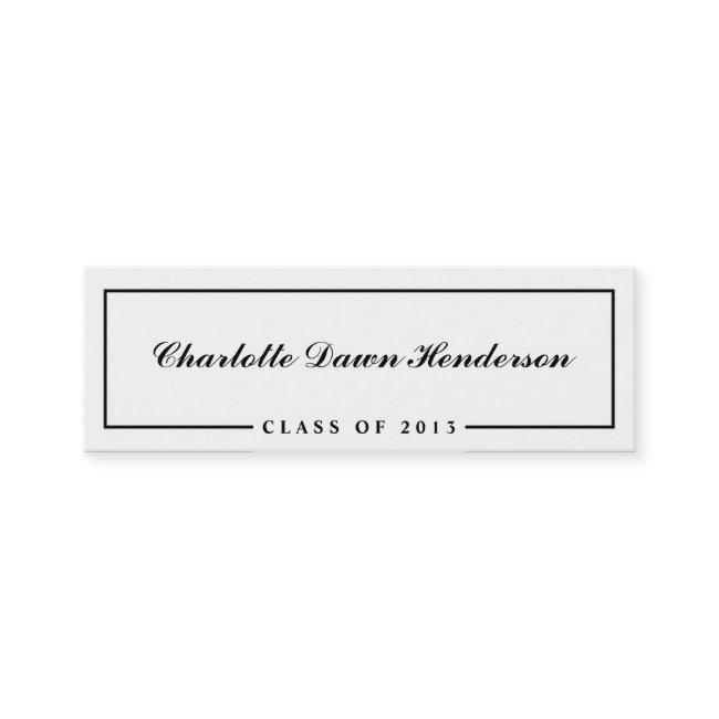 Graduation announcement name card border Class of