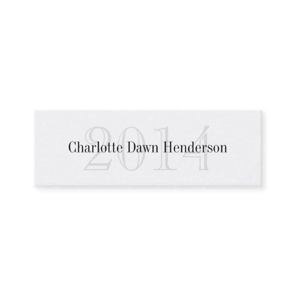Graduation announcement name card class year