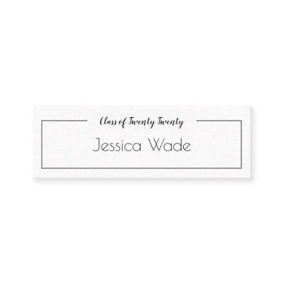 Graduation Announcement Name Card Minimal