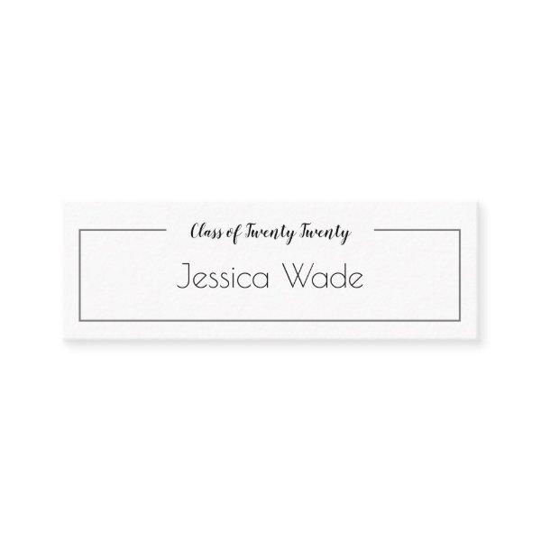 Graduation Announcement Name Card Minimal