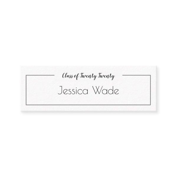 Graduation Announcement Name Card Minimal