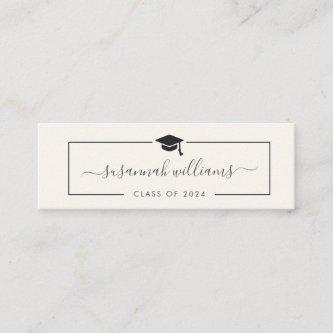 Graduation Card | Modern Script Ivory Insert Card