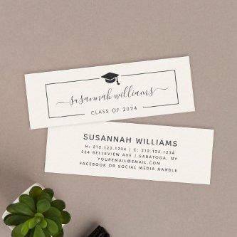 Graduation Card | Modern Script Ivory Insert Card