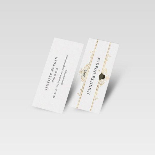 Graduation Gold Ornament Elegant Name Card