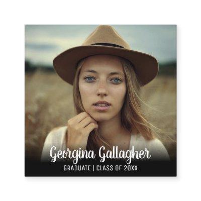 Graduation Modern Bold Photo | Grad Name Script Square
