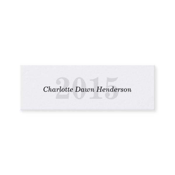 Graduation name card classic enclosure class year