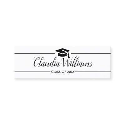 Graduation Name Card - Elegant Classic Insert Card