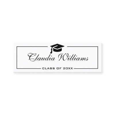 Graduation Name Card . Elegant Classic Insert Card