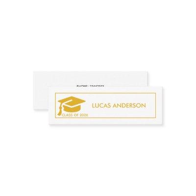 Graduation Name Card - Elegant Classic Insert Card