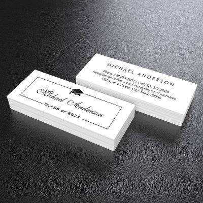 Graduation Name Card - Elegant Classic Insert Card