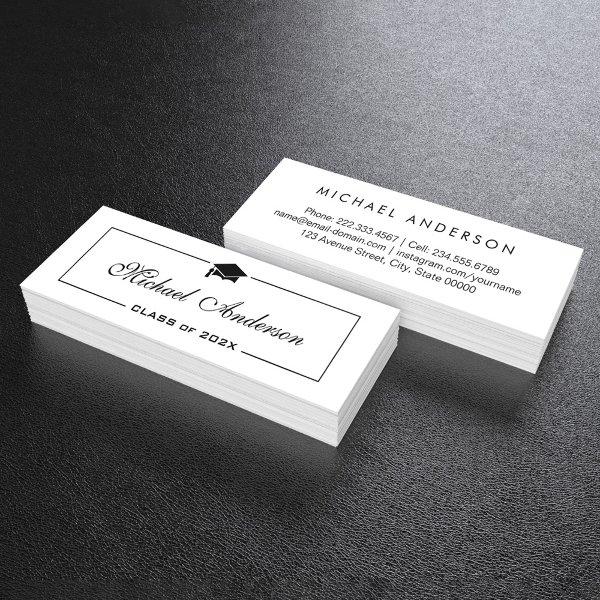 Graduation Name Card - Elegant Classic Insert Card