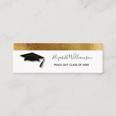 Graduation Name Card  Elegant Gold Insert Card
