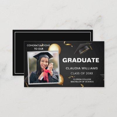 Graduation Name Card - Elegant Modern Insert Card