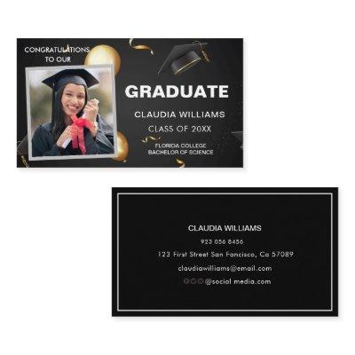 Graduation Name Card - Elegant Modern Insert Card