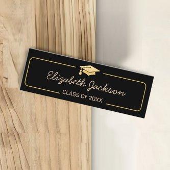 Graduation Name Card | Gold Glitter Insert Card