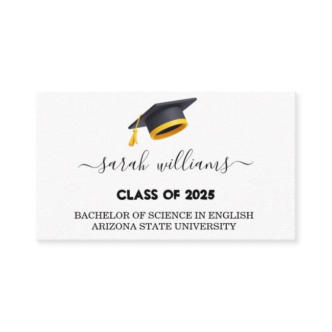 Graduation Name Card Grad Announcement 2025