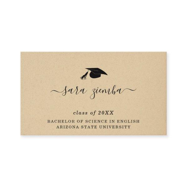 Graduation Name Card Grad Announcement Insert