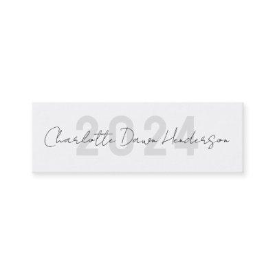 Graduation Name Card Handwritten Script Class Year