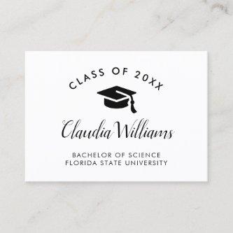 Graduation Name Card - Modern Classic Insert Card