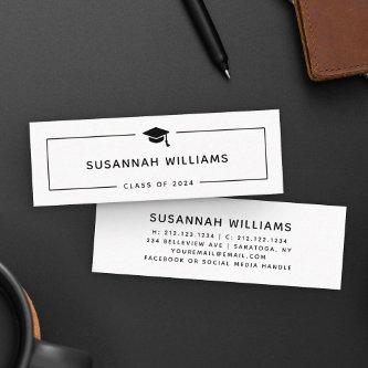 Graduation Name Card Modern Minimalist Insert