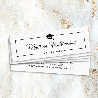 Graduation Name Card Modern Minimalist Script