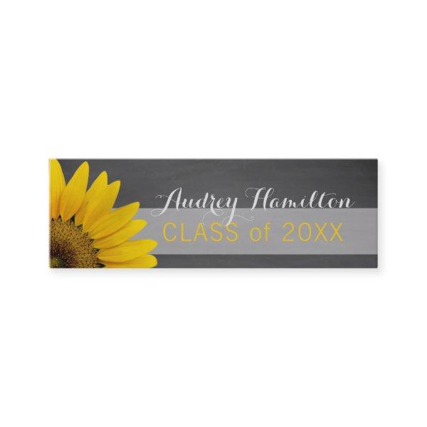 Graduation Name Card Senior Class Insert Sunflower