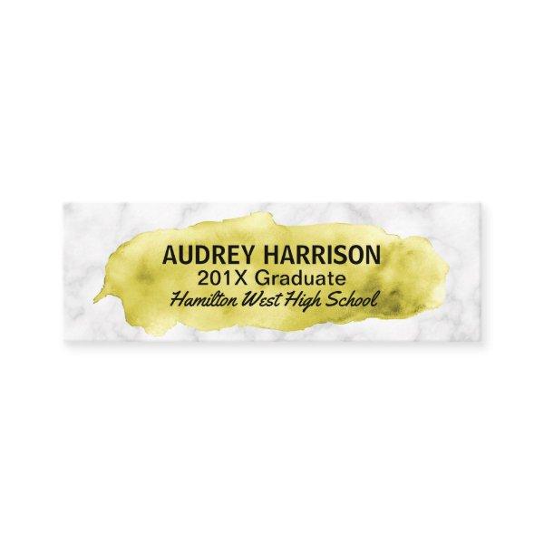 Graduation Name Card Senior Inserts Gold Marble