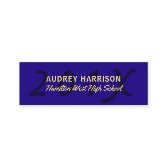 Graduation Name Card Senior Year Insert Blue Gold