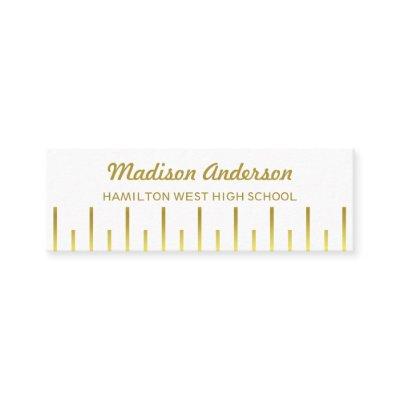 Graduation Name Card Senior Year Insert Deco Gold