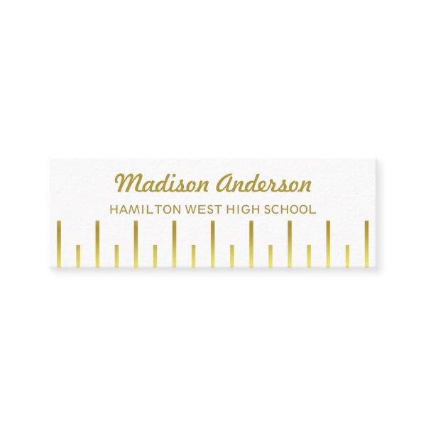 Graduation Name Card Senior Year Insert Deco Gold