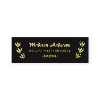 Graduation Name Card Senior Year Insert Gold Black