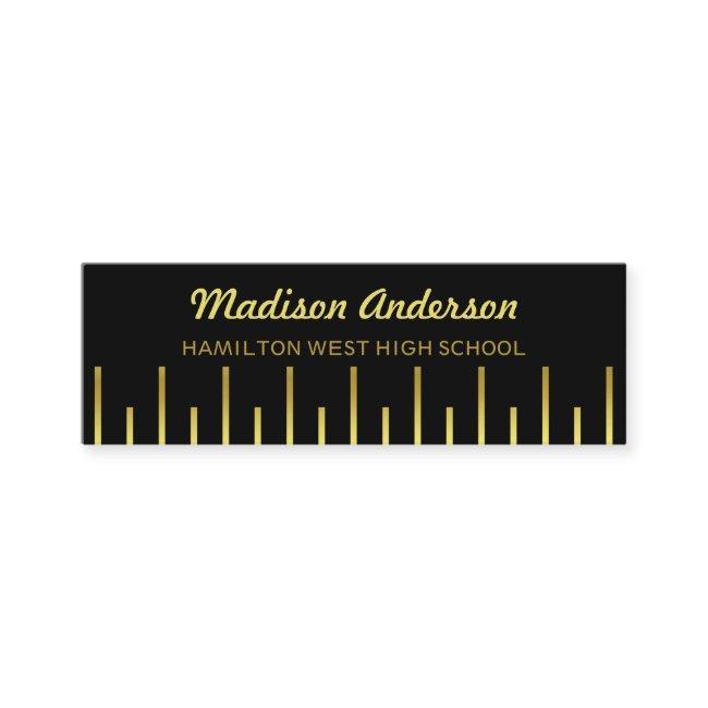 Graduation Name Card Senior Year Insert Gold Deco