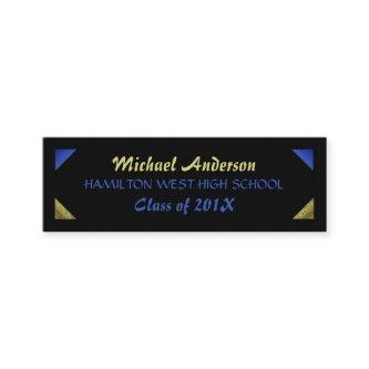 Graduation Name Card Senior Year Insert Gold Foil