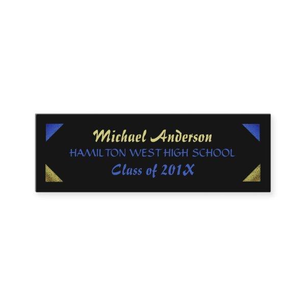 Graduation Name Card Senior Year Insert Gold Foil