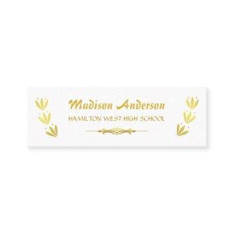 Graduation Name Card Senior Year Insert Gold White