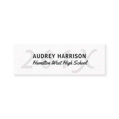 Graduation Name Card Senior Year Insert Gray Key 2