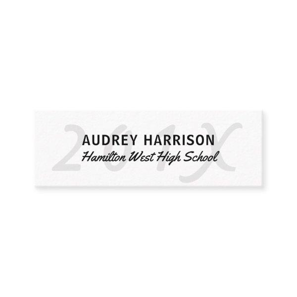 Graduation Name Card Senior Year Insert Gray Key 2