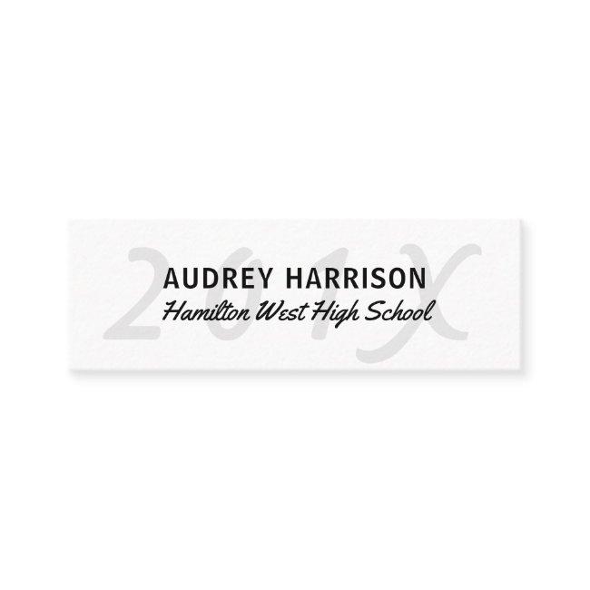 Graduation Name Card Senior Year Insert Gray Key 2
