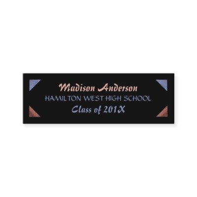 Graduation Name Card Senior Year Insert Rose Gold